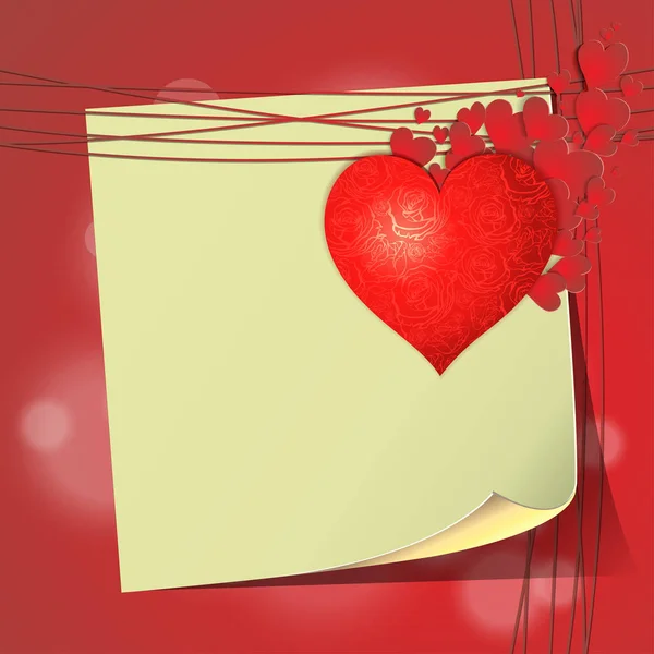 Coração Valentine fundo vetor — Vetor de Stock