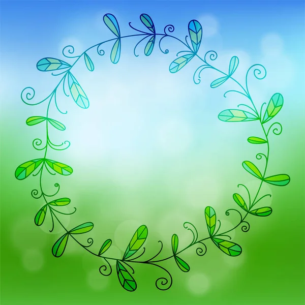 Vert, fond naturel ensoleillé — Image vectorielle