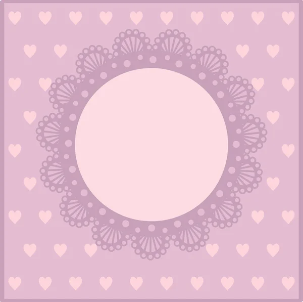Красива рожева листівка для дівчаток — стоковий вектор