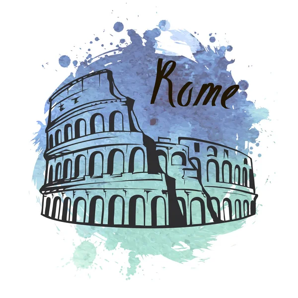 Římské Koloseum architektura — Stockový vektor