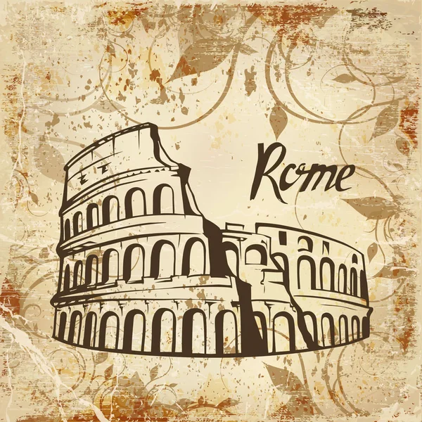 Roma Arquitetura Coliseu —  Vetores de Stock