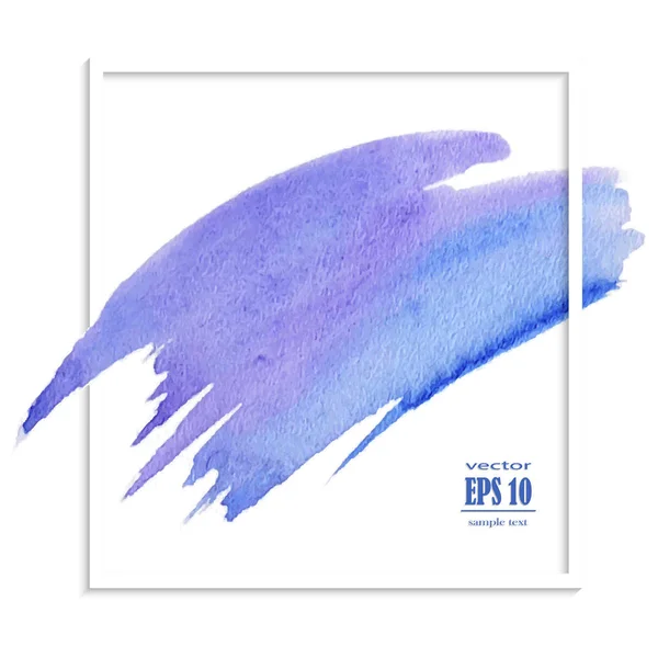 Bannière floue aquarelle bleue — Image vectorielle