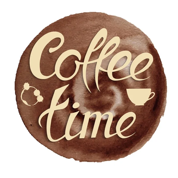 Mancha de anel de café para cartão de café, logotipo, lista, menu . — Vetor de Stock