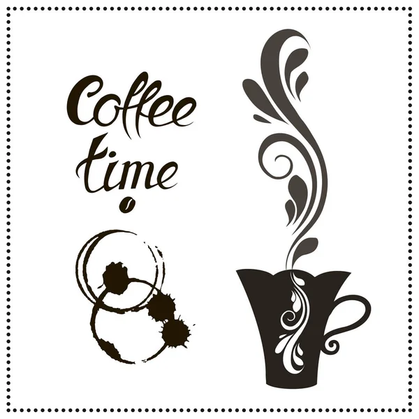 Conjunto de café taza icono — Vector de stock