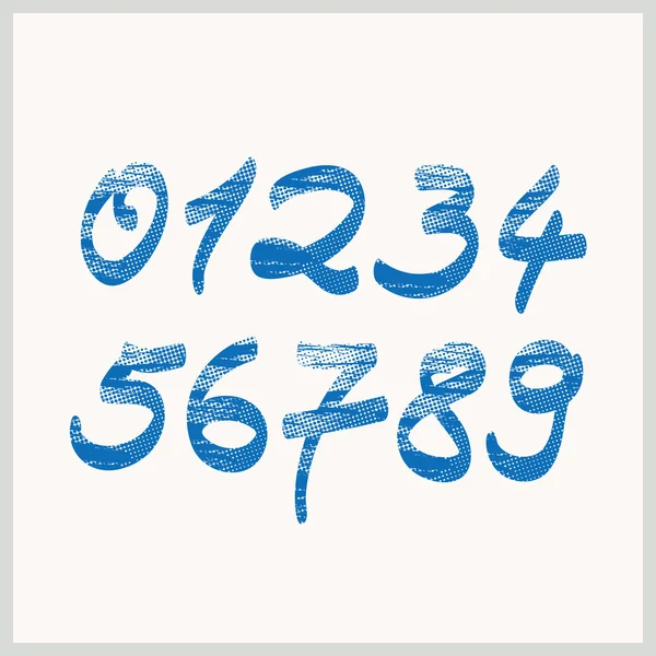 Handwritten numbers with structure — Stock Vector