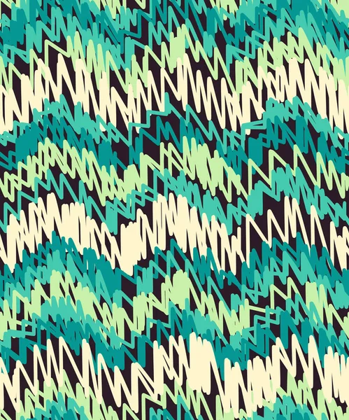 Nahtloses Muster mit handgezeichneten Linien in Zickzackform — Stockvektor