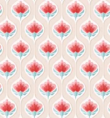 seamless floral vintage pattern clipart