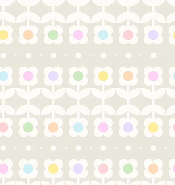 Naadloze retro patroon met bloemen — Stockvector