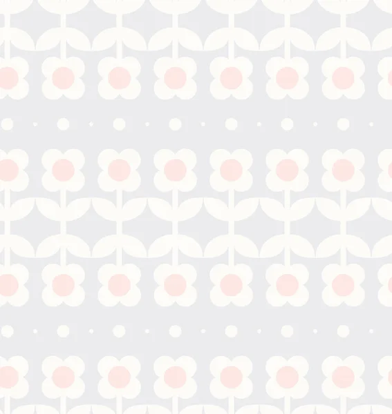 Motif rétro sans couture avec des fleurs — Image vectorielle