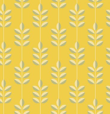 yaprakları ile Seamless retro modeli