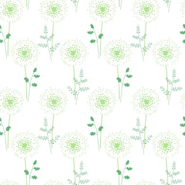 stilize dandelions ile Seamless Modeli