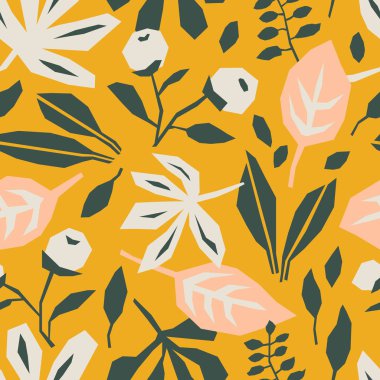 Yapraklı kusursuz desen