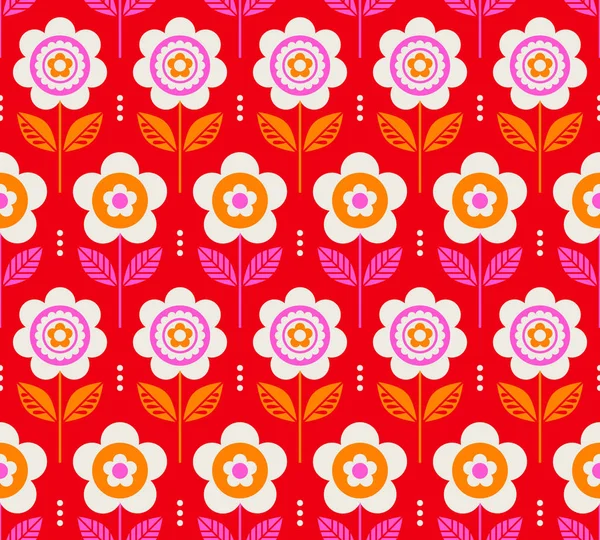 Patrón floral sin costuras — Vector de stock