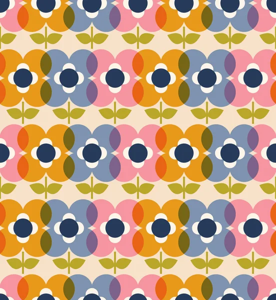 Seamless pattern with flowers — Stock Vector