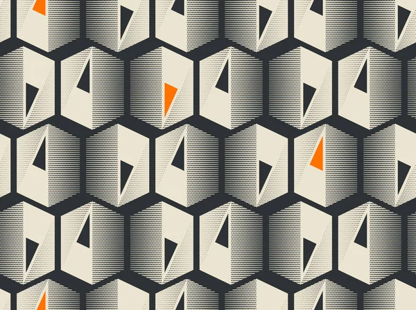 Motif rétro géométrique sans couture — Image vectorielle