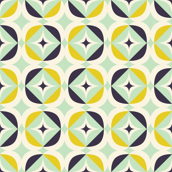 Seamless retro pattern in scandinavian style with geometric elements — Stock Vector