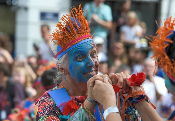 Lyon France Septembre 2018 Défilé Danse Biennal Défilé Groupes Colorés — Photo