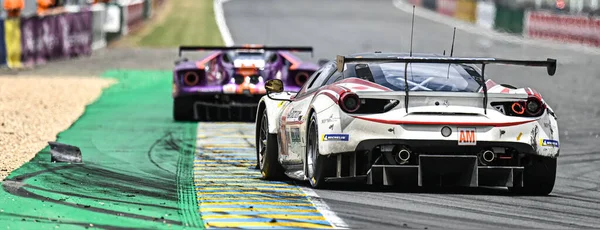 Le Mans / Fransa - 15-16 Haziran 2019: 24 saat Le Mans, MR Yarış Takımı, Ferrari 488 GTE GTEAm, 24 saatlik Le Mans yarışı - Fransa
