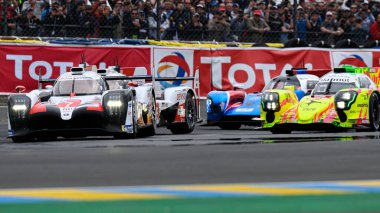 Le Mans / Fransa - 15-16 Haziran 2019: 24 Le Mans treni, 24 saat Le Mans yarışı için 15 saat sonra kalkıyor.