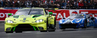 Le Mans / Fransa - 15-16 Haziran 2019: 24 saat Le Mans, Aston Mrtin RacingTeam, Aston Martin Vantage AMR LMGTEPro, Le Mans 'ın 24 saat yarışı - Fransa