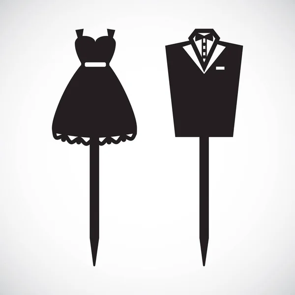 Σετ από παντόφλες. Πρότυπο Laser cut της κάρτας γάμου με ρούχα νύφης και γαμπρού. Πινακίδα με σιλουέτα νυφικού, σμόκιν. Διάνυσμα Αγίου Βαλεντίνου διακόσμηση. Κομμένη από χαρτί στολή διακοπών. — Διανυσματικό Αρχείο