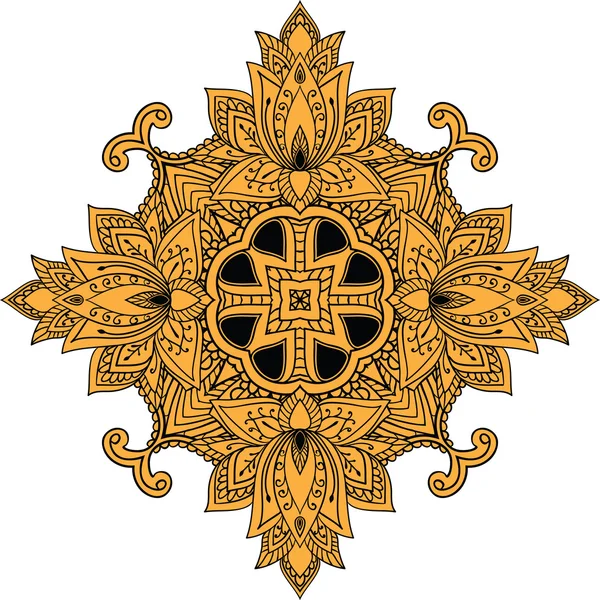 Elegant ornamenten Lace Mandala. — Stockvector