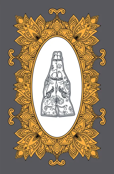 Adornos elegantes Encaje Mandala . — Archivo Imágenes Vectoriales