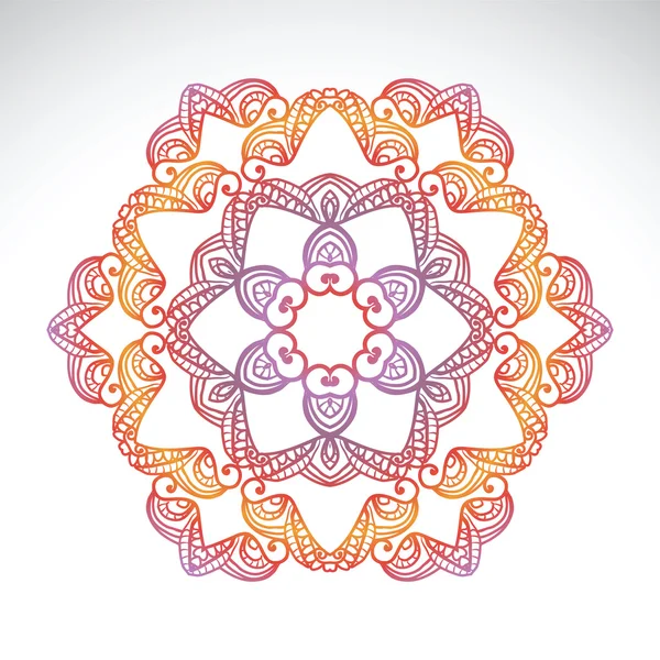 Eleganta utsmyckningar spets Mandala. — Stock vektor