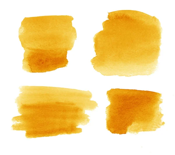 Akvarelu žluto oranžové malované pozadí — Stock fotografie