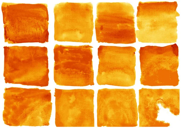 Akvarelu žluto oranžové malované pozadí — Stock fotografie