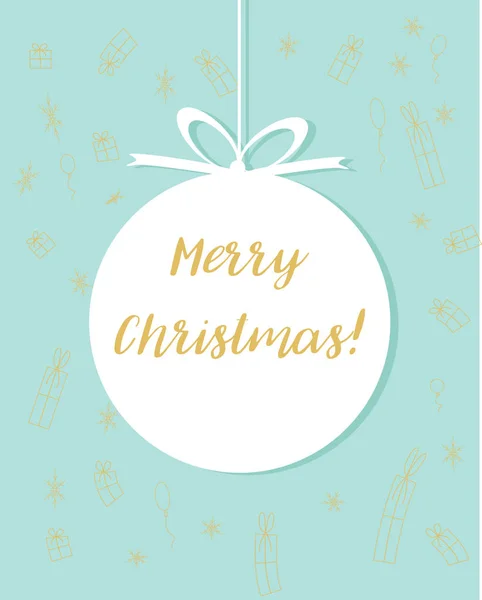 Весела різдвяна та щаслива новорічна листівка — стоковий вектор