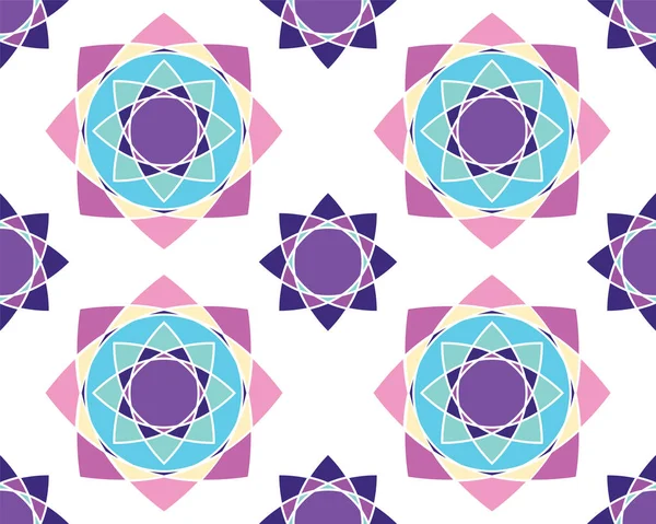 Elegan Ornamen Geometric Mandala - Stok Vektor