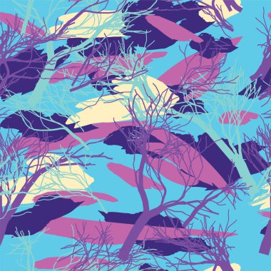 Doku renk ağaçlar ve noktalar