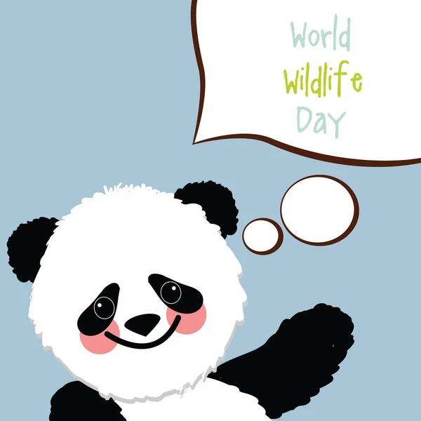 Vetor ilustração abstrata de um panda bebê bonito . — Vetor de Stock