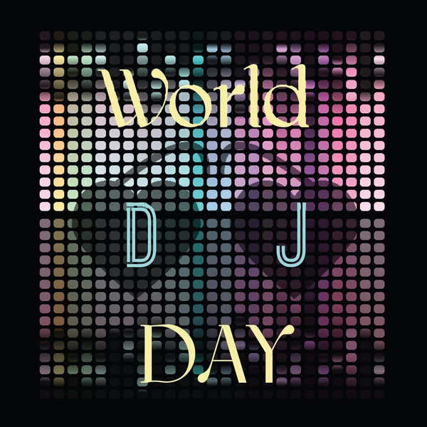 Salutations de vacances illustration Journée mondiale DJ . — Image vectorielle