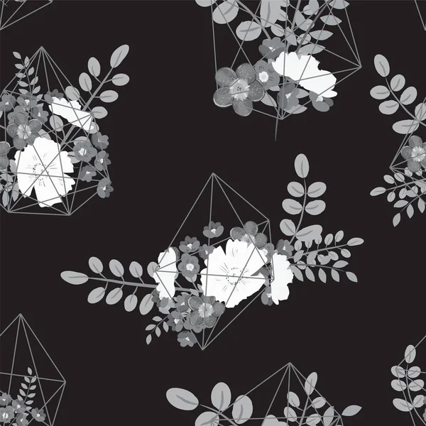 Creatieve kaart met geometrische contour kristal — Stockvector