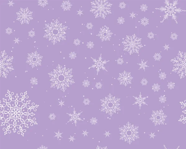 Tarjeta de invierno patrón de copo de nieve — Vector de stock