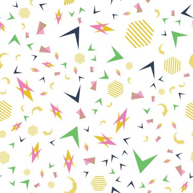 Komik desen, memphis tarzı.