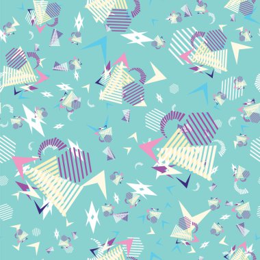 Komik desen, memphis tarzı.