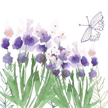 El boyalı kır çiçeği çiçek desenli