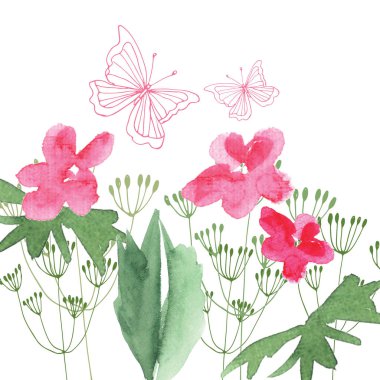 El boyalı kır çiçeği çiçek desenli