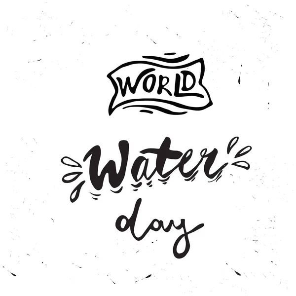 Cartão de saudação do Dia Mundial da Água — Vetor de Stock