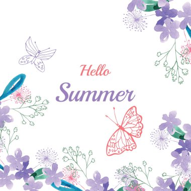 El boyalı kır çiçeği çiçek desenli