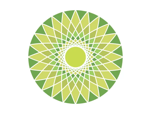 Eenvoudige geometrische mandala spiraal — Stockvector