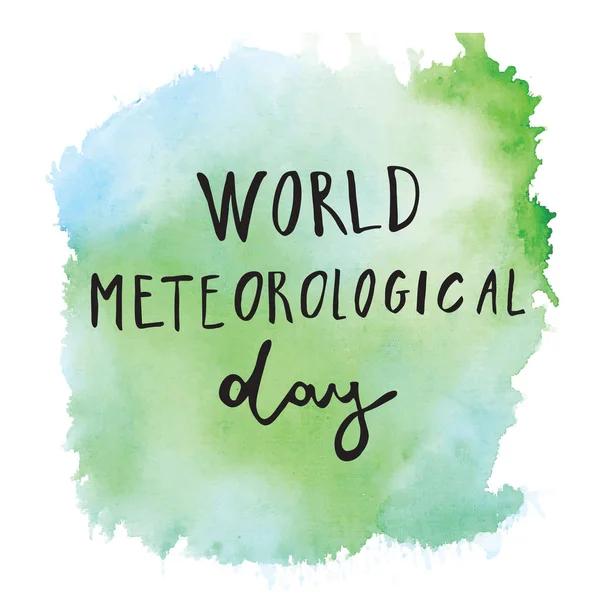 Greeting card of the World Meteorological Day — Stock Vector