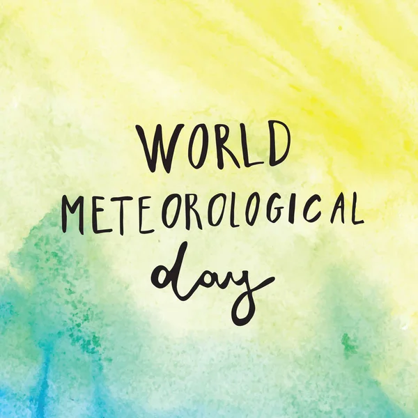 Grußkarte zum Weltmeteorologischen Tag — Stockvektor