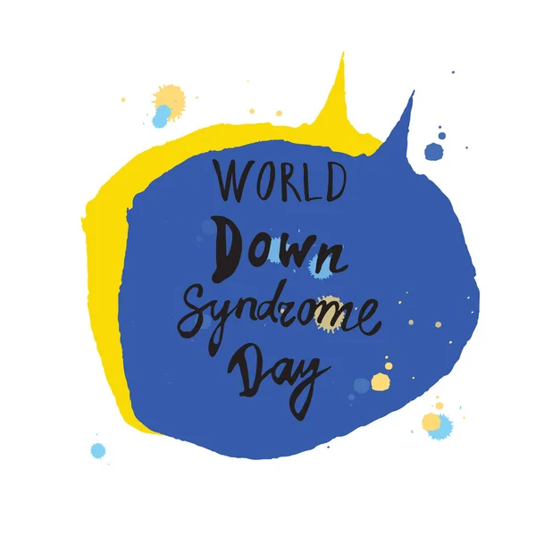 Carte de voeux de la Journée mondiale du syndrome de Down — Image vectorielle
