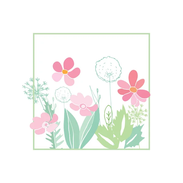 Composición flor verano — Vector de stock