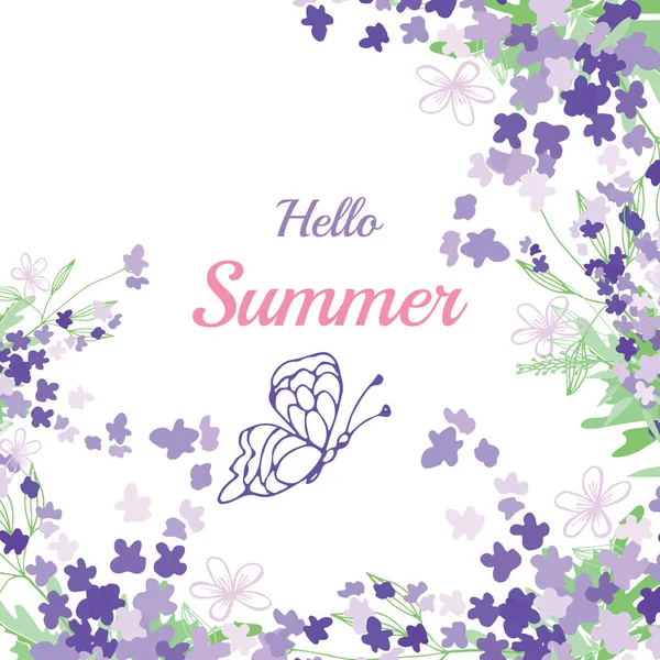 Composición flor verano — Vector de stock