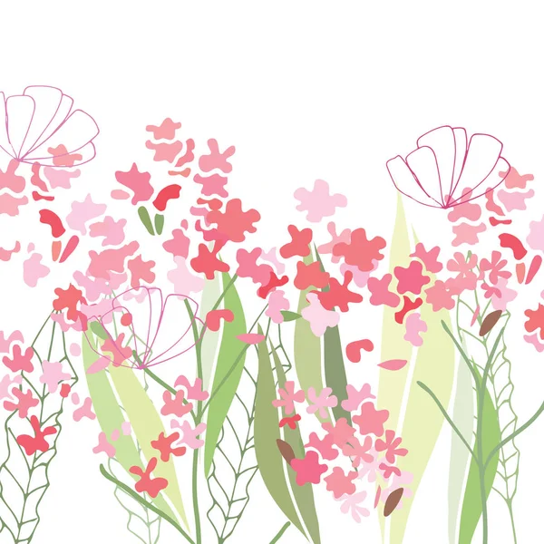 夏季花卉组成 — 图库矢量图片